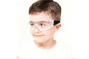 TIAKNAE Kids Safety Goggles, Kids Lab Goggles,Soft silicone nose cushion and adjustable headband
