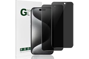 OuYteu [2 Pack Privacy Screen Protector for iPhone 15 Plus/iphone 15 Pro Max [6.7 Inch], Anti-Spy Tempered Glass Film, 9H Hardness, Scratch Resistant, Full Coverage, Easy Install, Case Friendly