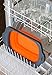 XL Large Kitchen Strainer by Comfify - Collapsible Silicone Over-The-Sink Colander with Extendable Handles - Use with Pasta, Fruit, Berries & Veggie - 6 Quart - -Orange & Grey