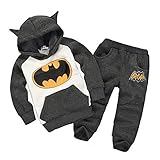 Getuback Baby Batman Clothing Sets Children Spring Tracksuits 24M Gray
