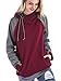 St. Jubileens Women's Hoodie Long Sleeve Casual Pullover Sweatshirts with Front Pocket Red XL