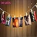 LED Photo Clips String Light, Christmas Lights, USB Powered, 12 Ft, 30 LED Clip Lights, Warm white - for Hanging Photos Paintings Pictures Card and Memos