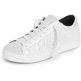 P448 Women's John Pink Python-Printed Leather Low-Top Italian Sneaker