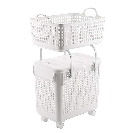 REGAL Weißer Ablagekorb mit Deckel, Badezimmer-schmutzige Kleidungs