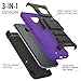 Galaxy S7 Edge Case, MoKo Shock Absorbing Hard Cover Ultra Protective Heavy Duty Case with Holster Belt Clip + Built-in Kickstand for Samsung Galaxy S7 Edge 5.5 Inch - Purple (NOT FIT Galaxy S7)