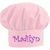 THE APRONPLACE Personalized Embroidered Add A Name Chef Hat - Adults & Kids Sizes - 12 Popular Colors - Great Gift