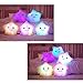 Star Plush Pillow - Mu Yangren LED Night light Creative Stuffed Toys for Kids Children (purple)