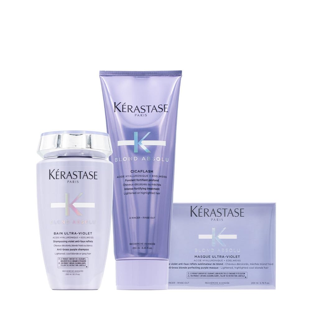 Kerastase Blond Absolu Bain Ultra Violet 250ml Cicaflash 250ml Masque 200ml