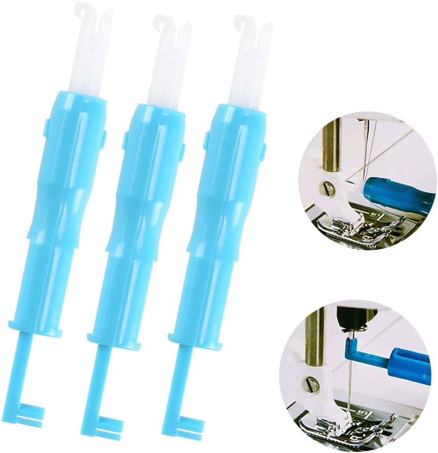 ManYee 3pcs Sewing Needle Inserter Machine Needle Threader Inserter Machine Auto Threader Needle Changer Inserter Needle Threading Tool