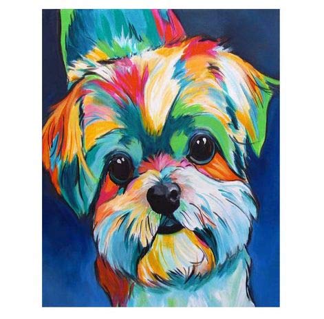 Toria Paint by Numbers Kits and Frame (40x50cm) (Terrier Dog)