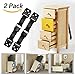 Baby Safety Anti Tip Furniture Straps ,Anchor Furniture TV Straps Safety & 4 Child Safety Lock - Dwarm All Metal Parts (2 x Black Strap Kit)