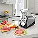 Homgeek Electric Meat Grinder, Meat Machine Sausage Maker, Stainless Steel Meat Mincer Sausage Stuffer, Heavy Duty Food Processing Machine With 3 Cutting Blades and Stuffing Tubes