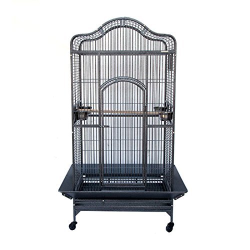 Large Elegant And Durable Wrought Iron Bird Parrot Open Play Top With Toy Hook Rolling Cage With Seed Guard 3918f980 89dc 4424 9cfa 97a0e4f93165.0fcf0714e23415bad48e1ff0b4baefa2