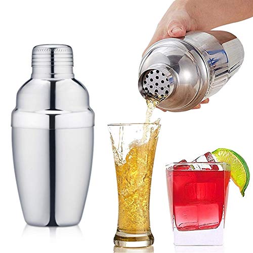 PIVFEDQX 10-teiliges Cocktail-Shaker-Bar-Werkzeugset Edelstahl-Barkeeper-Kit mit 1,2-l-Eiskübel, doppelt messbarem… – Bild 6