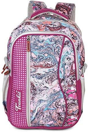 Trunkit Waterproof Polyster Printed 30 L Bag Backpack for School, College, Laptop (Purple & Blue)