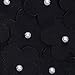 BALNEAIRE Flowers Swim Cap Women Pearl Floral Swim Cap Hat Long Hair Swimming Caps Black Color