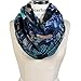 Scarfand's Romantic Rose Print Lightweight Infinity Scarf Wraps (Romantic Navy)