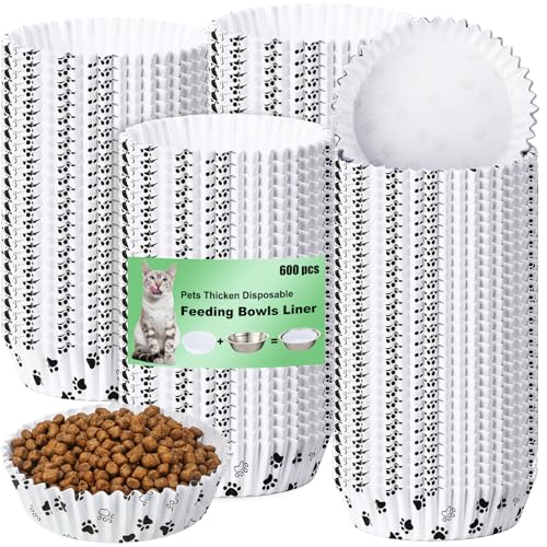 Hushee 300 Pcs PET Disposable Feeding Bowls Liner Bulk White Cat Food Small Paper Dogs Cats Dish Bowl Wet Station 4 X 1 2 Inch E11 1259867f 1852 4ab8 9693 9e4ce09279ed.d3ad2615149eede29b92a471e71da3a8