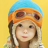 Lowpricenice Winter Baby Kids Girls Boys Warm Woolen Coif Hood Scarf Caps Hats (!Blue)