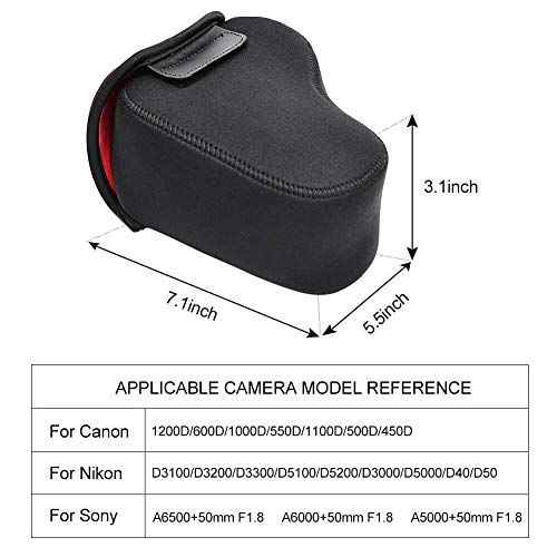 CADeN DSLR SLR Camera Sleeve Case with Neoprene Protection, Compatible