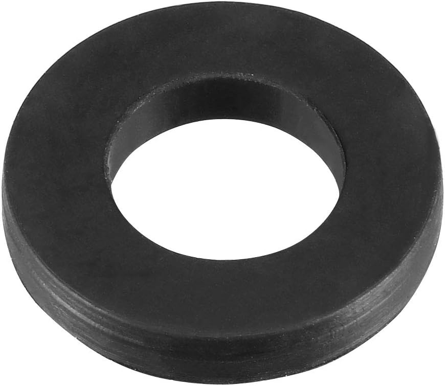 sourcingmap Rubber Flat Washers 19mm OD 10mm ID 3mm Thickness for Faucet Pipe Water Hose Pack of 20, Black, 19mmx10mmx3mm - Image 4