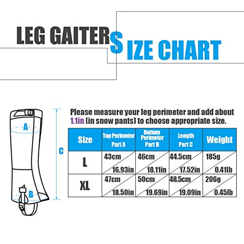 Peakit Hunting Leg Gaiters Waterproof Boot Gaiters Snow Shoe Cover for Men and Women, Camo Gaiters Against Snake Bug Mud Dirt