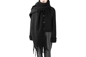 OUNIYA Large Chunky Scarf Oversized Fluffy Scarves Blanket Big Wool Thick Winter Warm