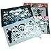 Schneidmeister Airbrush Stencil Field of Skulls (Size -Large-) Mylar Template, Two Layer Single Quickstep, EZ SuperStencil, SM-FOS001