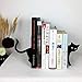 Black Cat Book Ends - Decorative Bookend for Shelves,Book Holder for Desktop, Cute Animal Decor for Home & Office, Gift for Cat Lovers L15.7(A Set) x D5 x H 7
