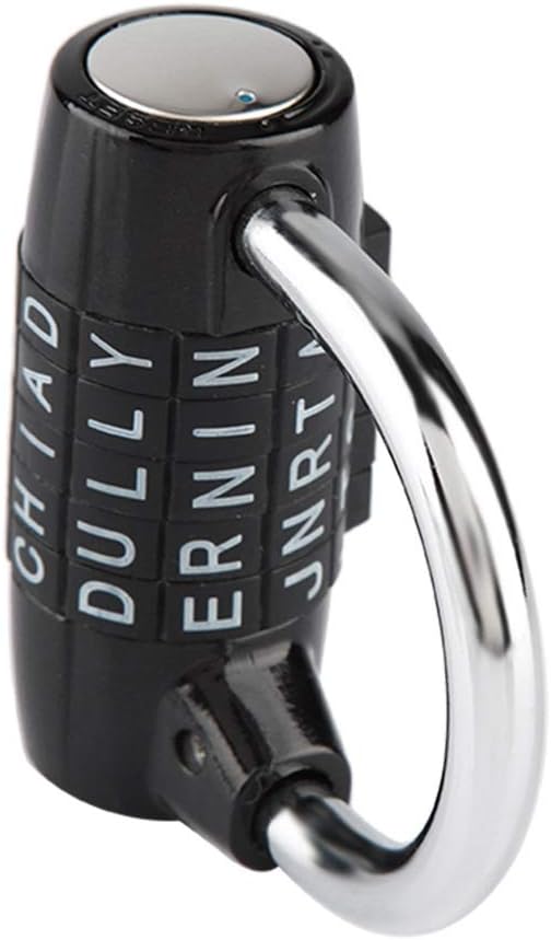 Combination Padlock with 5-Digit line Code - Password Security Lock for Travel Suitcase, Gym Locker(Black) - Image 4