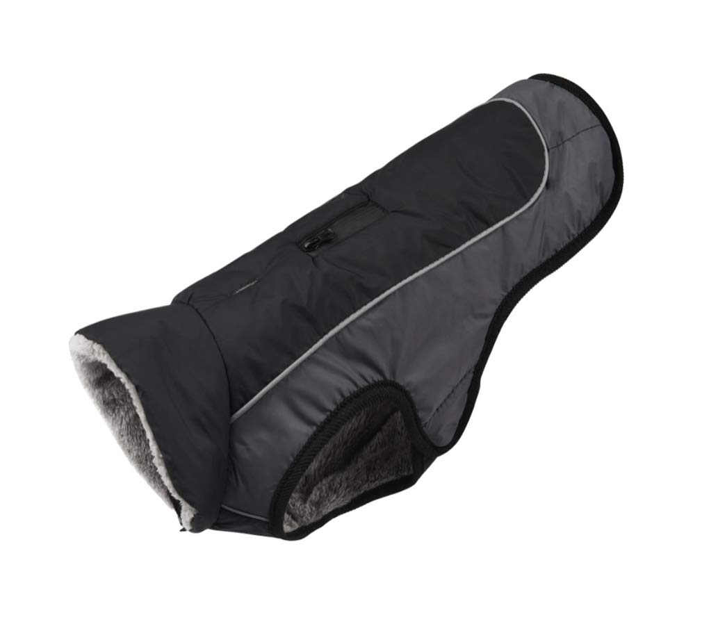 Sunnykud Reflective Dog Coat Fleece Waterproof Windproof Dogs Warm Jacket Plush Pet Vest Sweater Adjustable Outdoor Pet Clothes for Small Medium Large Dogs