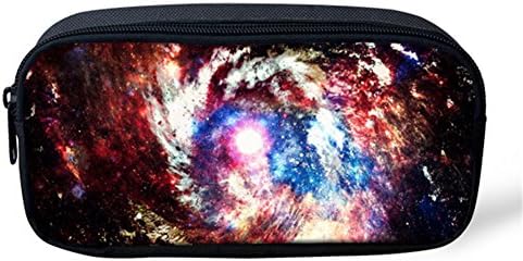 Ledback 3D Galaxy Pencil Box for Boys Large Pencil Bag Children Teenager Pen Holder Cosmetic Makeup Bag Women Durable Polyester Stationery Pouch Bag Big Capacity Star Pattern