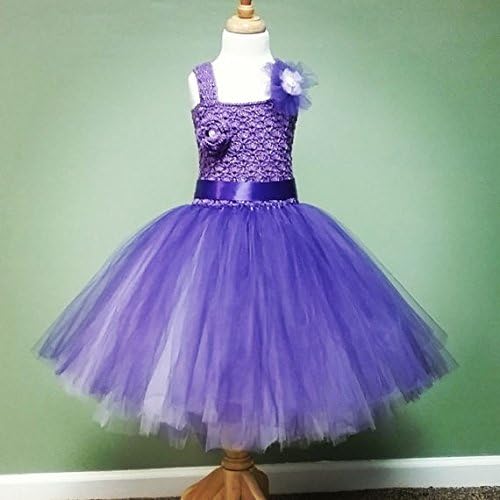 Handmade Princess Floor-length Purple Flower Girl Dress - Size 2T, 3T, 4T, 5, 6, 7, 8