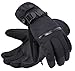 ANDORRA Men's Touchscreen Ski Glove with Horizontal Zippered Pocket, Black, L