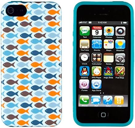 iPhone 5 / 5S Case, DandyCase PERFECT PATTERN *No Chip/No Peel* Flexible Slim Case Cover for Apple iPhone 5 / 5S - LIFETIME WARRANTY [Vintage Colorful Fish]