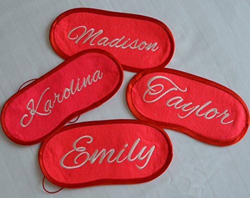 Sleep Mask Slumber Party Pack Personalized Name Sleeping Mask Unisex Eyemask Embroidery Handmade Modern Gift Bedding Accessories M19