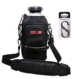 Fast Wilderness Premium 64 oz Carrier for YETI, RTIC and Hydro Flask. Large Pockets, Attachment Points, Carry Handle, Shoulder Strap with All Metal Hardware and Gift Box Bundled with S-Biner #3