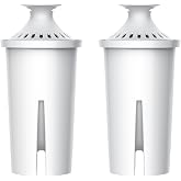 AQUA CREST Filter Replacement for Brita&reg; Water Pitcher &amp; Dispenser, 2 Pack | Compatible with Brita&reg; Pitchers and Dispensers, OB03, Mavea&reg; 107007 and More, NSF Certified Pitcher Water Filter, BPA-Free