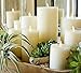 smtyle Flameless Candles for Fireplace Candelabra or Desk Decor Flickering with Moving Flame Wick Bright Pillar Candle with Remote Control Timer Battery Operated Ivory Flat Top 3