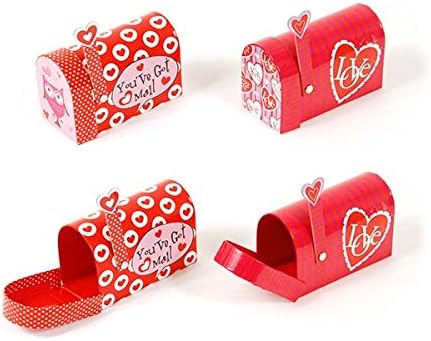 Valentines Mailbox with Front Opening and Swinging Arm, 2 designs assorted