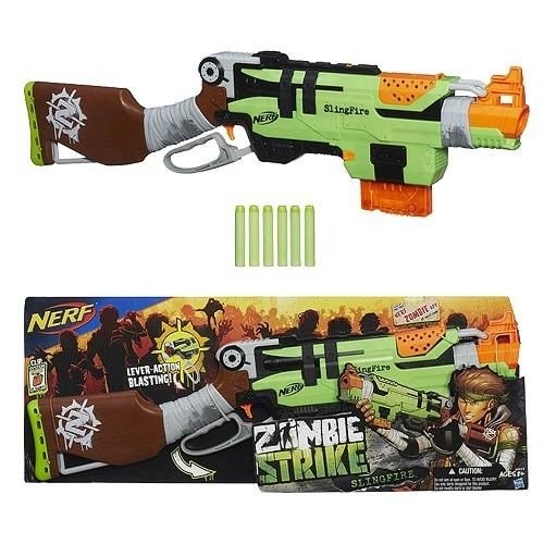 Nerf Zombie Strike Slingfire Blaster Zed Squad SlingFire Dart Gun Toy NEW