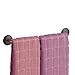 mDesign Metal Self Adhesive Towel Rack Hanger - Easy Mount Towel Bar - Stick On Towel Rod for Kitchen Walls, Cabinets, Door, or Mirrors - Use for Hand, Dish, Tea Towels - Poppon Collection - Bronze