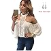 Laimeng, Women Sexy Off Shoulder Long Sleeve Casual Loose T Shirt Tops Blouse (M, White)