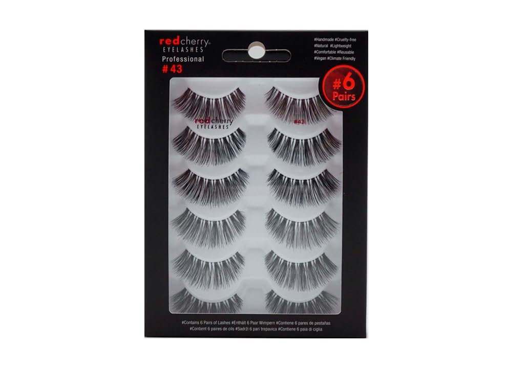 Red Cherry #43 False Eyelashes (Pack Of 6 Pairs)