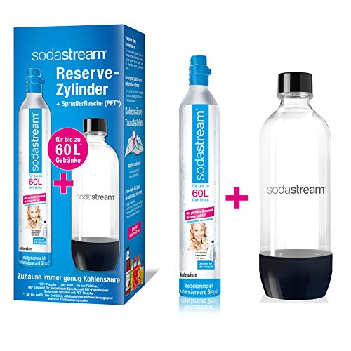 SodaStream 60 l Spare Gas Cylinder for Sparkling Water Maker, CO2