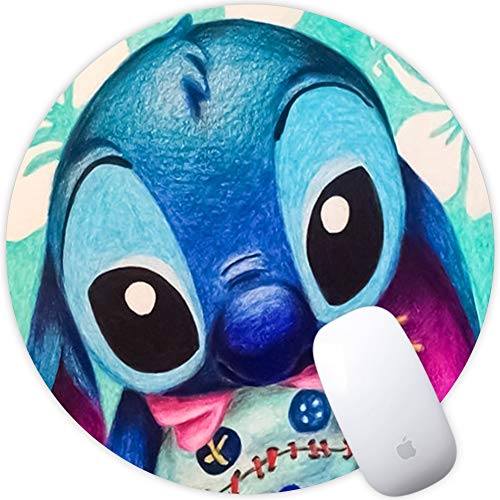 DISNEY COLLECTION Round Mouse Pad Stitch Dibujo Light Slim Skid Proof High Mouse Tracking for Office, Gaming and Home