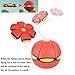 UFO Magic Ball Flying Football Magic Flying Saucer Ball Lost Ball Frisbee Ball Catch Ball Flash Darts Deformation Ball Frisbee Flying Discs Toy Soccer Toys (Red)