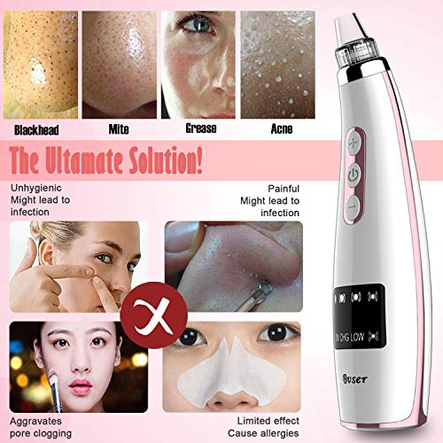 Bvser Blackhead Remover Vacuum, Electric Facial Pore Vacuum Acne