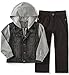 Calvin Klein Toddler Boys Denim Hooded Jacket with Pants Set-Black, Black, 3T
