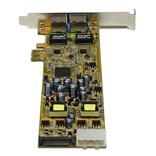 StarTech.com Dual Port PCI Express Gigabit Ethernet Network Card Adapter 2 Port PCIe NIC 10/100/100